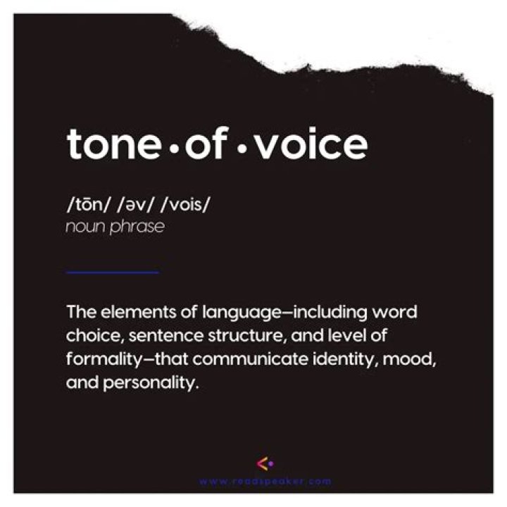 What is tone of voice called?