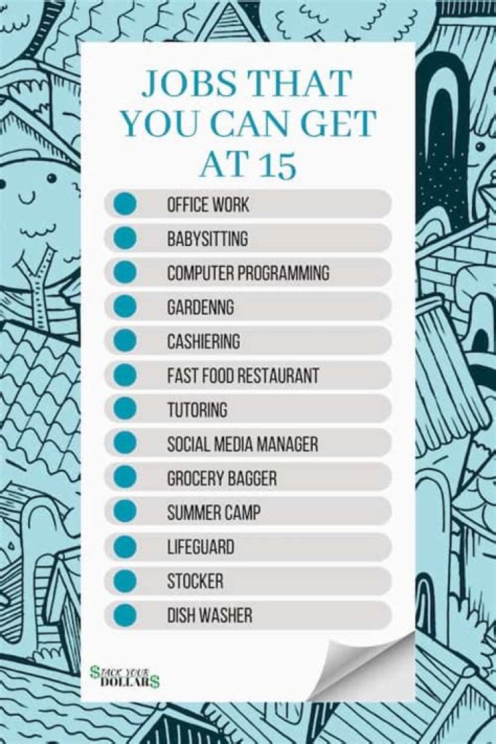 What jobs can you get at 15 UK?