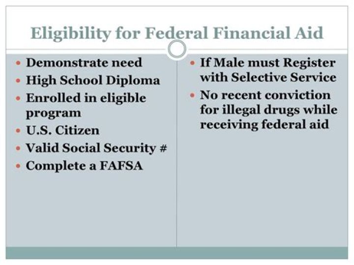 What makes you not eligible for financial aid?
