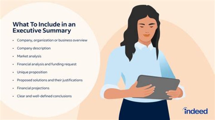 What should be included in an executive summary?