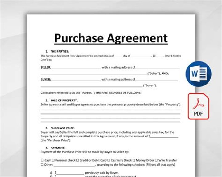 What should be included in purchase and sale agreement?