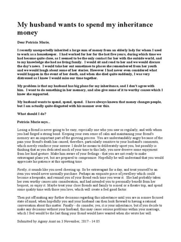 What should I do with my inheritance money?