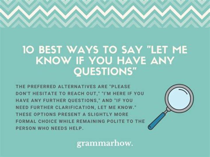 What to say instead of let me know if you have any questions?