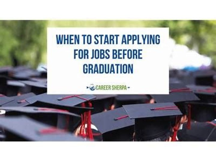 When should a college graduate start applying for jobs?