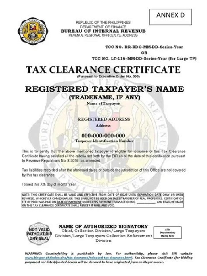 Where can I get tax clearance certificate in the Philippines?