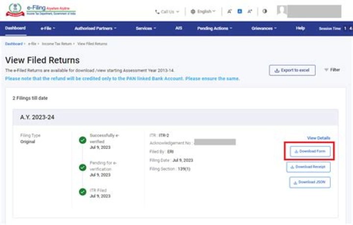 Where can I view my e-filed tax return?