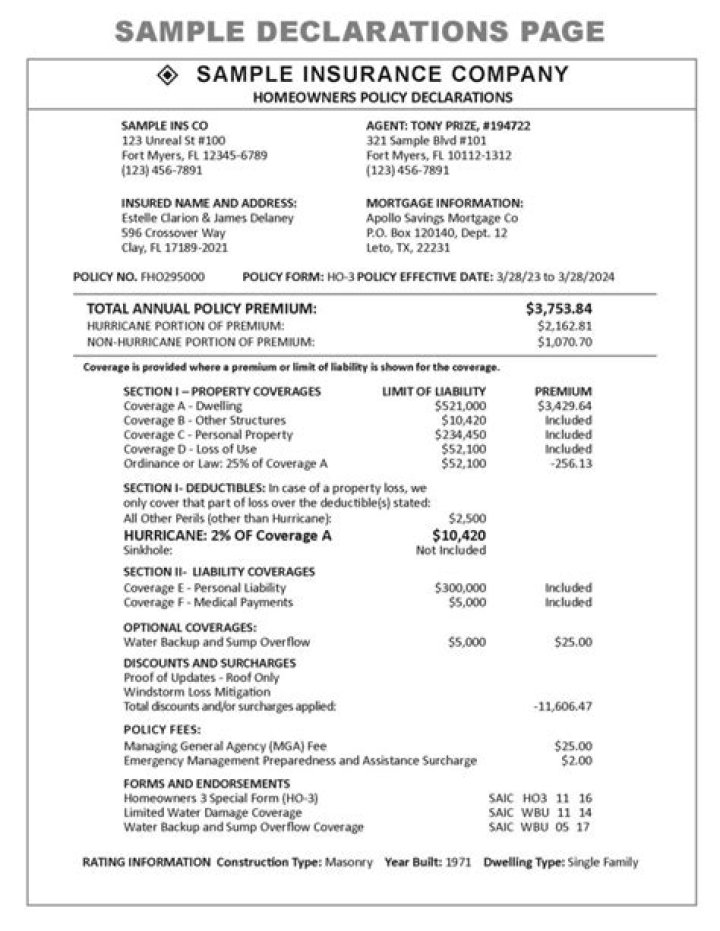 Where do I get a declaration page?