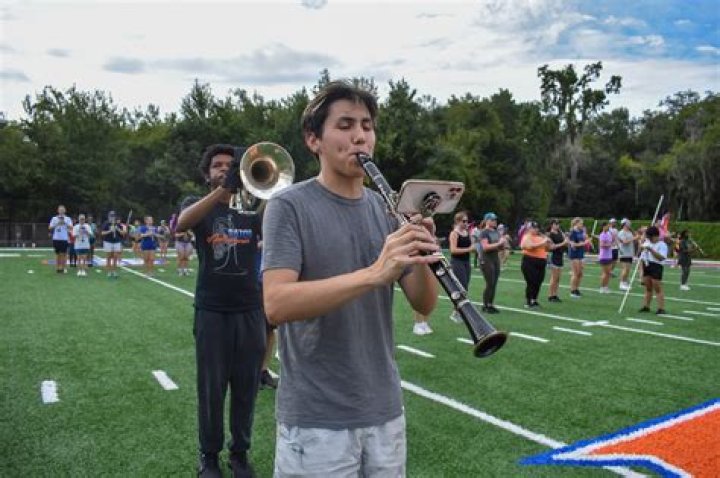Where does UF marching band practice?