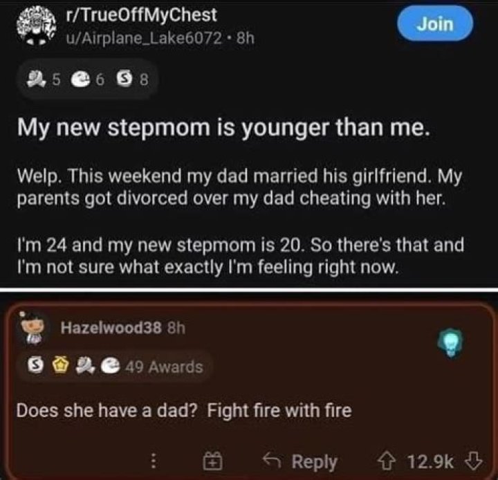 Who is my dad married to after my mom died?