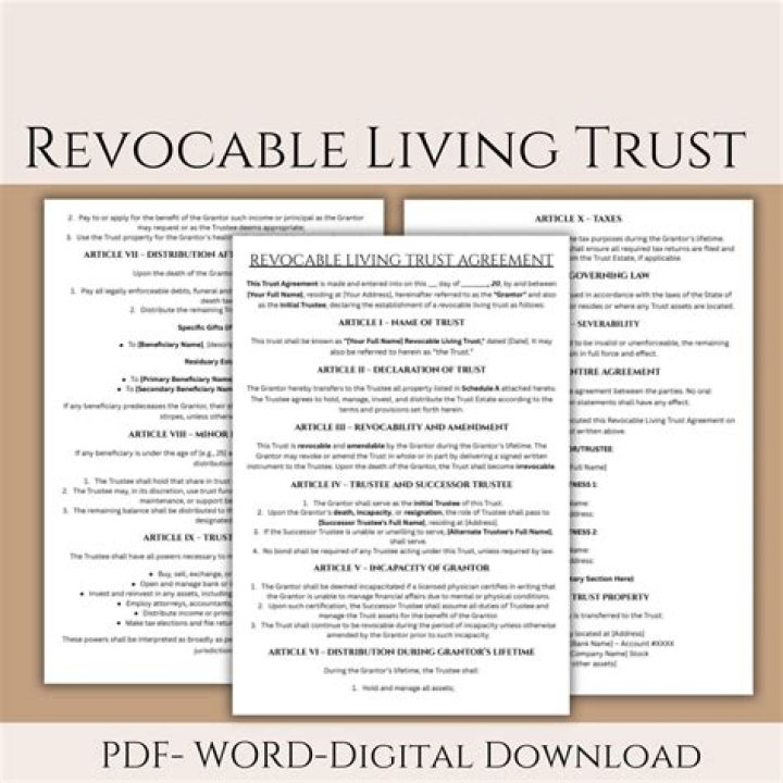 Who is the trustee in a revocable living trust?