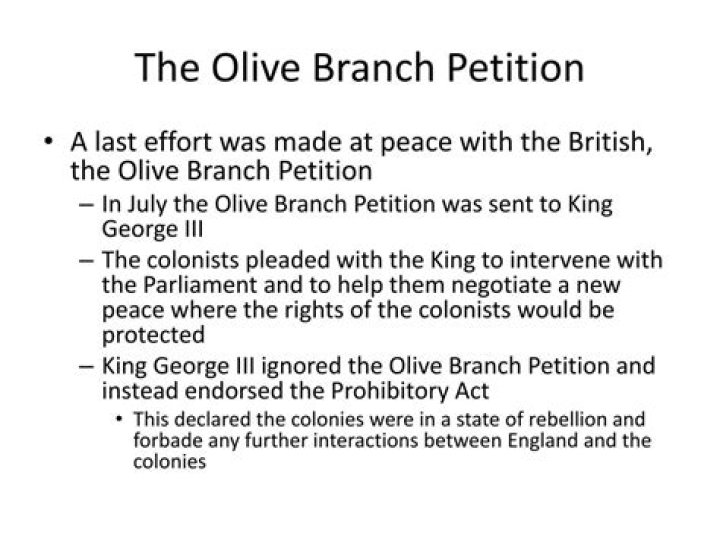 Why did the Olive Branch Petition fail?
