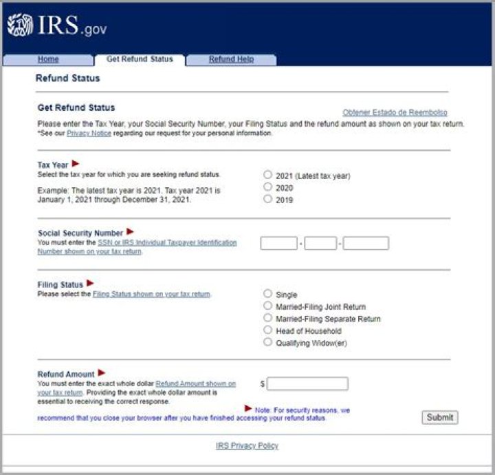 Why does IRS say no information available?