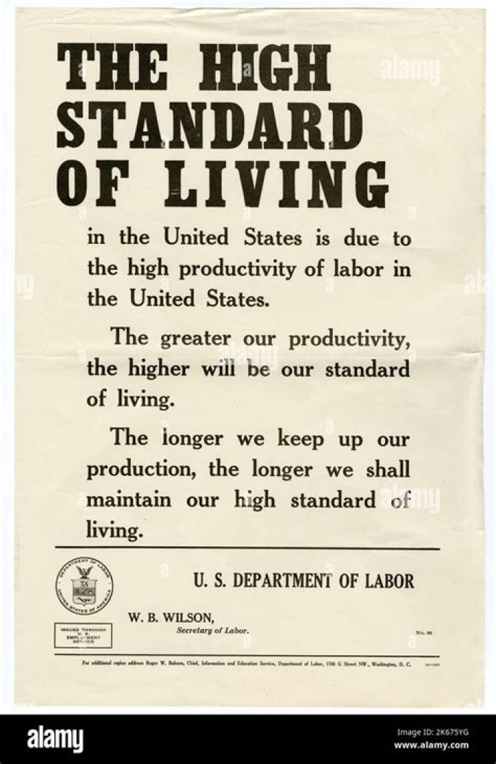 Why does the United States have a high standard of living?