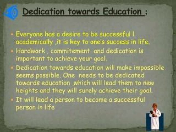 Why is dedication important for success?