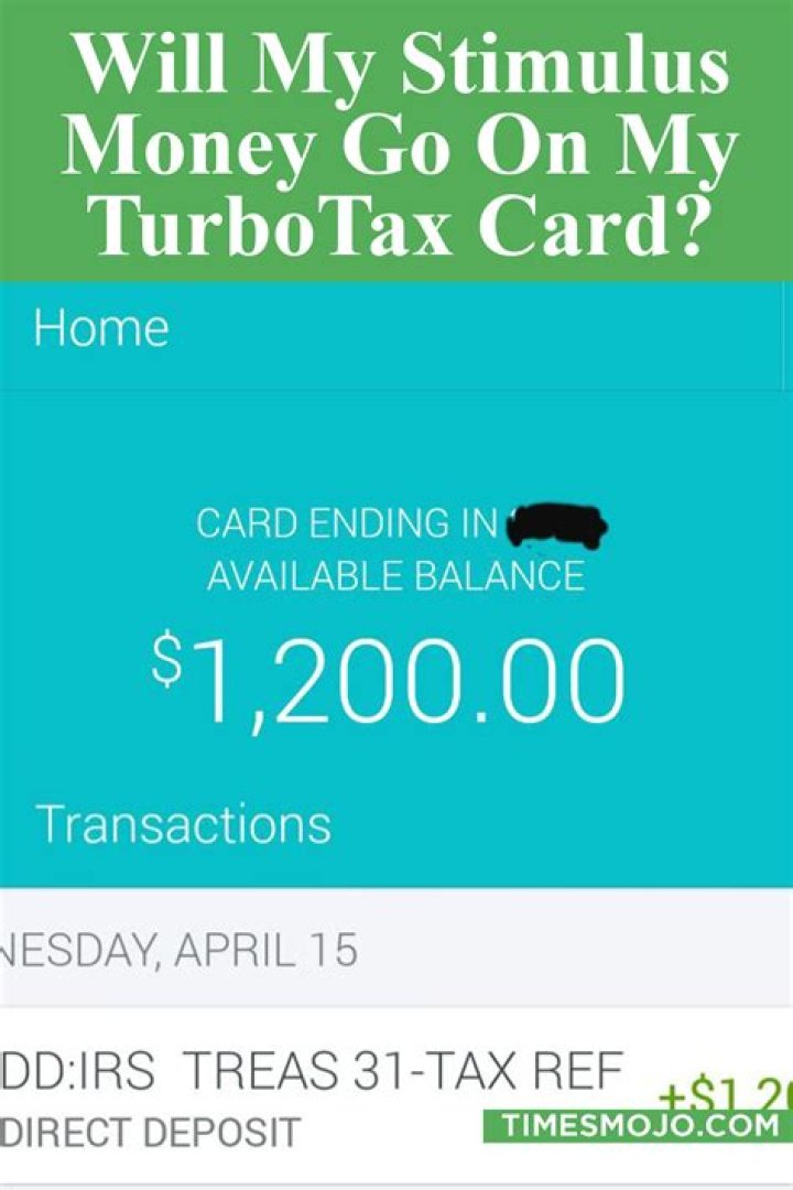 Will I get my stimulus on my Turbotax card?